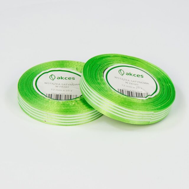 Vaaleanvihreä satiininauha 12 mm × 25 yd