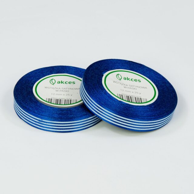 Sininen satiininauha 12 mm × 25 y