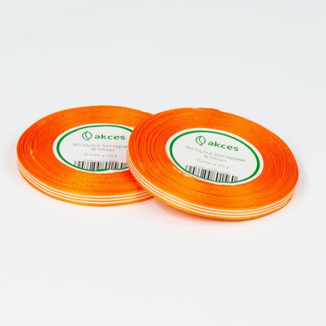 Oranssi satiininauha 6 mm × 25 y
