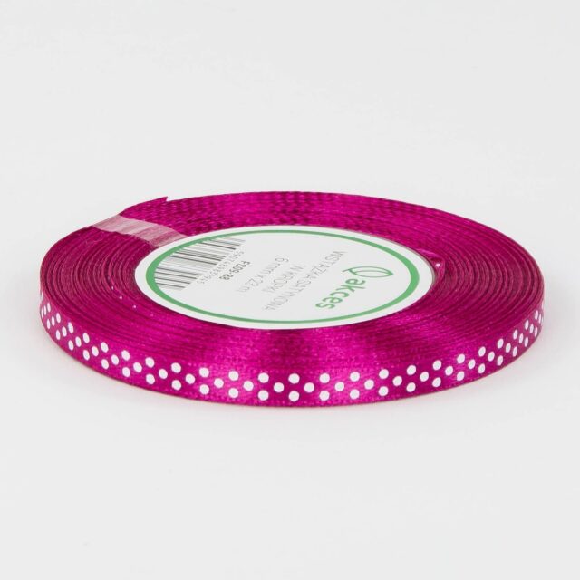 Kuninkaallisen violetti pilkullinen satiininauha