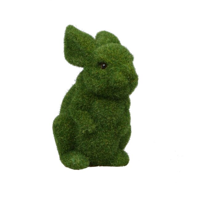 Vihreä flokattu istuva pääsiäispupu 22 cm