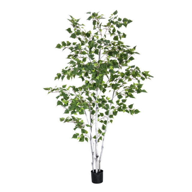 Vihreä 210 cm korkea tekokoivu puutarharuukussa
