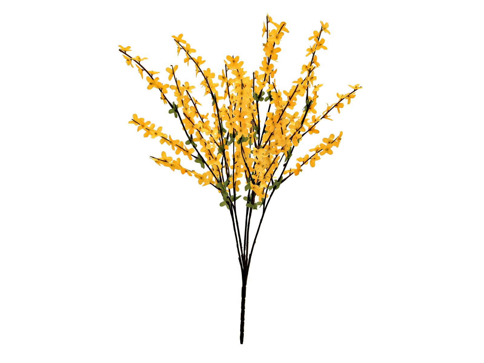Keltakukkainen keinotekoinen forsytiapensas 60 cm