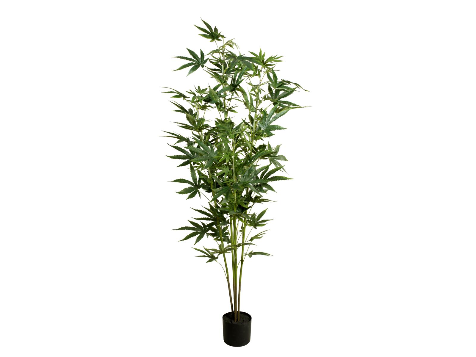 Vihreä tekohamppukasvi perusistutusruukussa, 150 cm