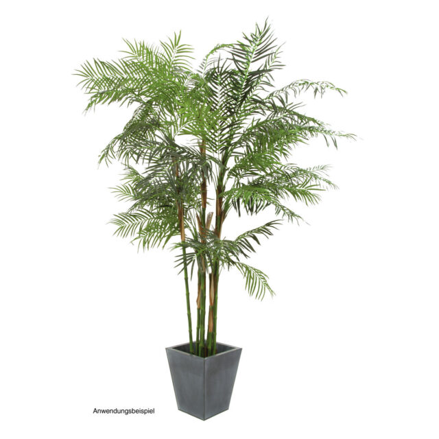 Vihreä Cycas-tekopalmu luonnonrungoilla, 280 cm