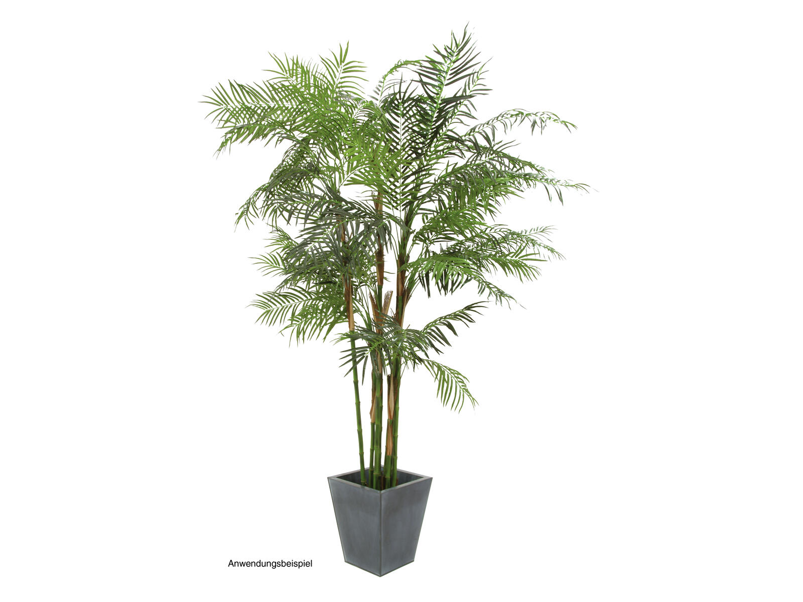 Vihreä Cycas-tekopalmu luonnonrungoilla, 280 cm