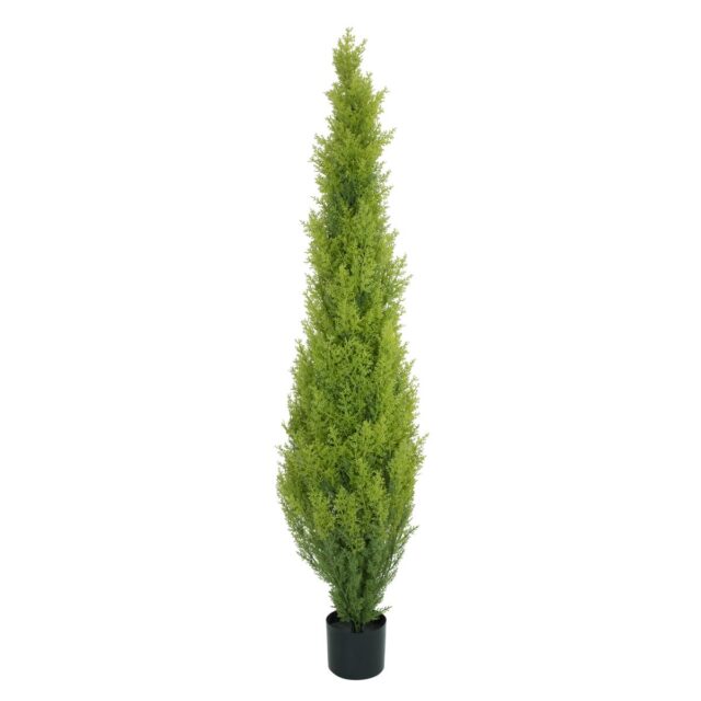 Vihreä leylandinsypressi-tekopuu ruukussa, 120 cm