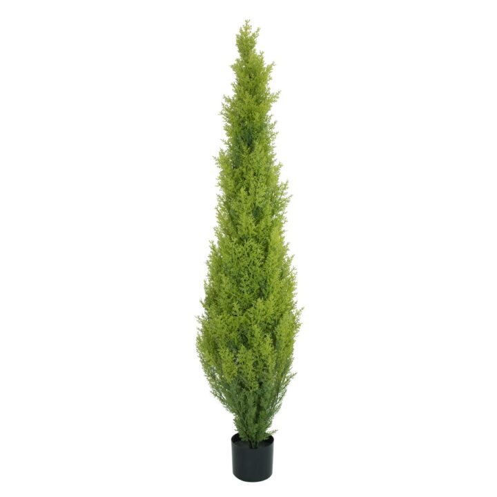 Vihreä leylandinsypressi-tekopuu ruukussa, 120 cm