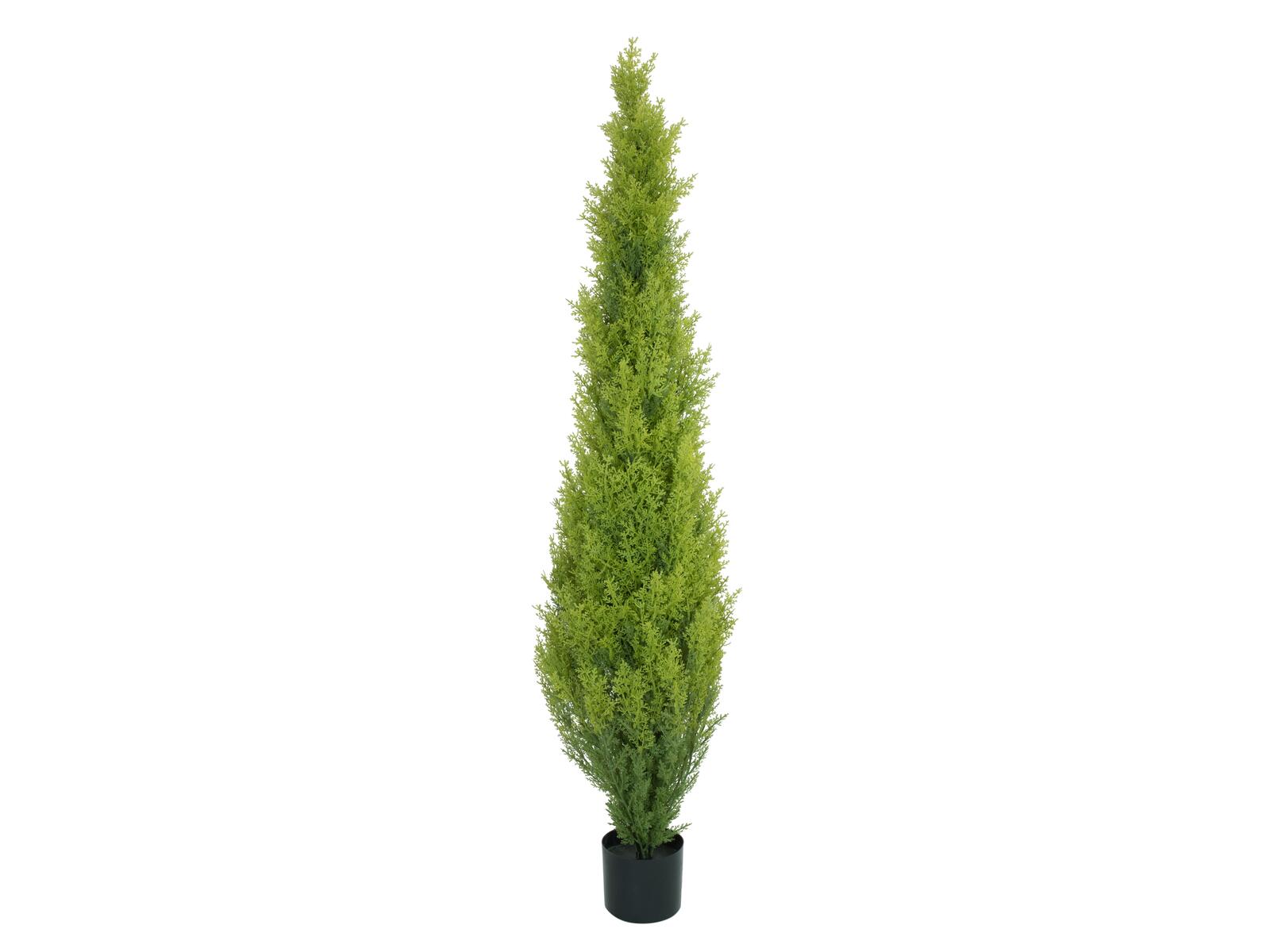 Vihreä leylandinsypressi-tekopuu ruukussa, 120 cm