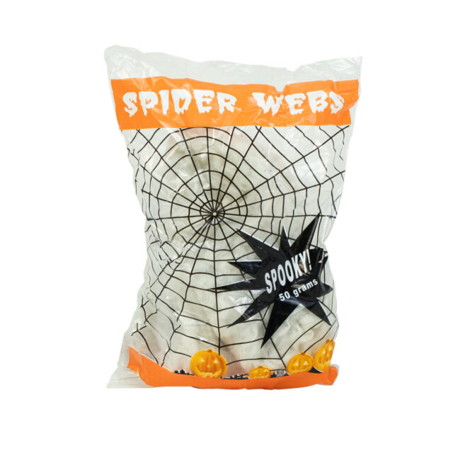 Valkoinen hämähäkinverkko 50 g Halloween-koristeluun