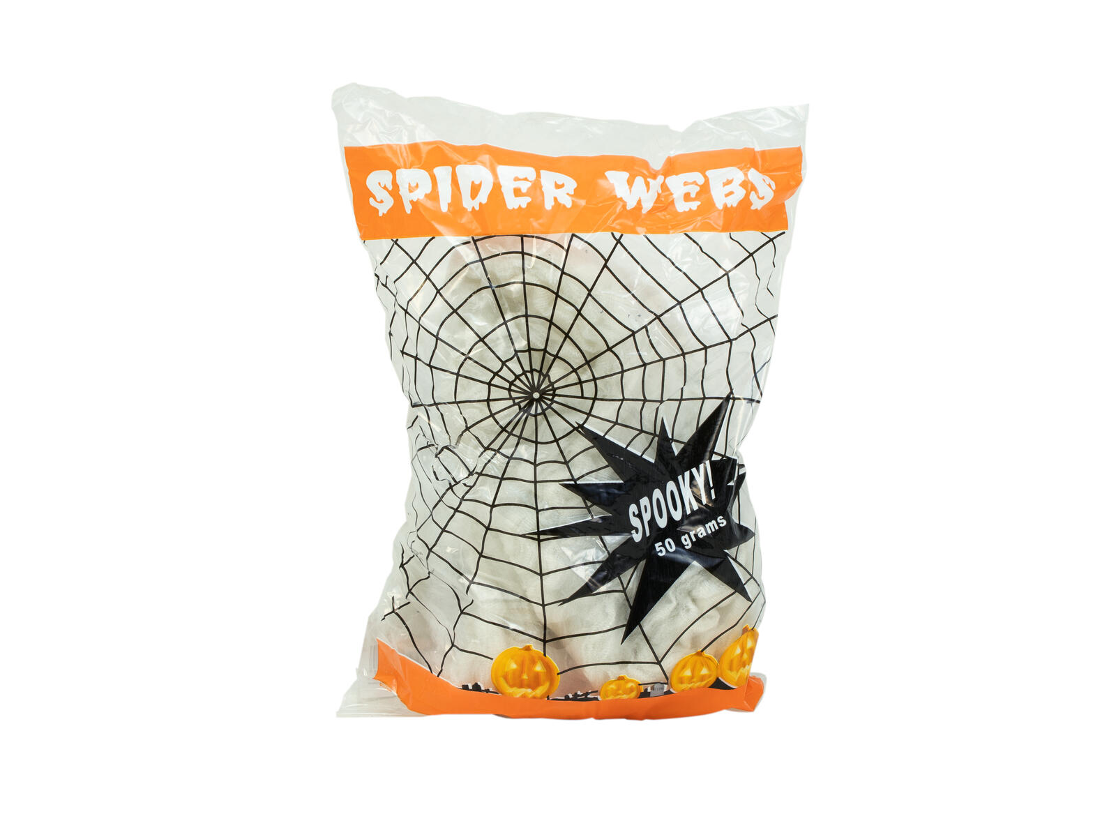 Valkoinen hämähäkinverkko 50 g Halloween-koristeluun