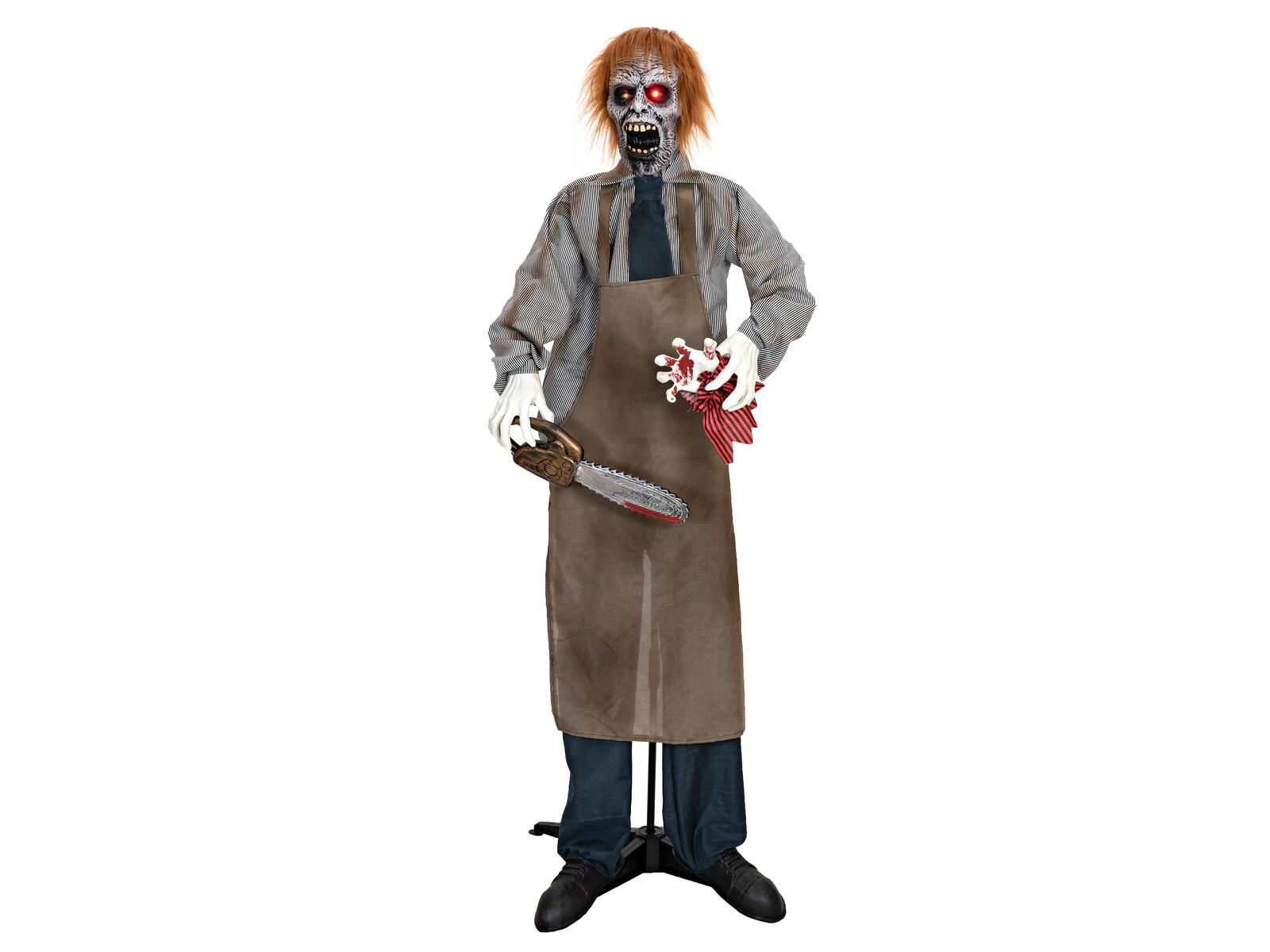 Animoitu zombihahmo moottorisahalla, 170 cm