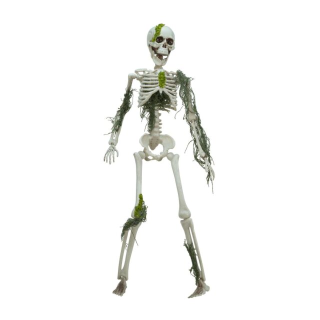 Sammaloitu valkoinen Halloween-luuranko 40 cm