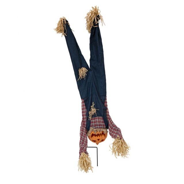Pää alaspäin asetettava kurpitsamies-maapiikki Halloween-koristeluun