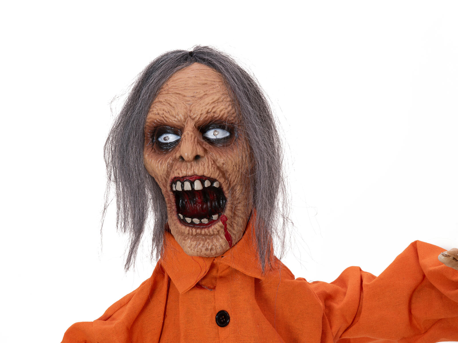 Animoitu Halloween-vankihahmo oranssissa asussa