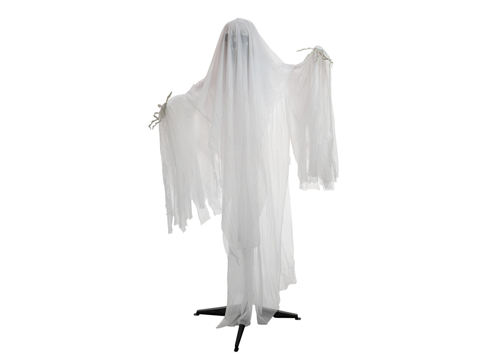 Valkoinen 170 cm korkea animoitu Halloween-aave jalustalla