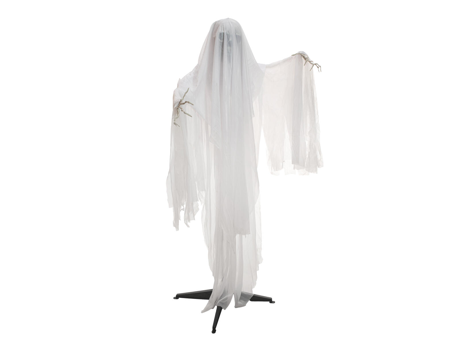 Valkoinen 170 cm korkea animoitu Halloween-aave jalustalla