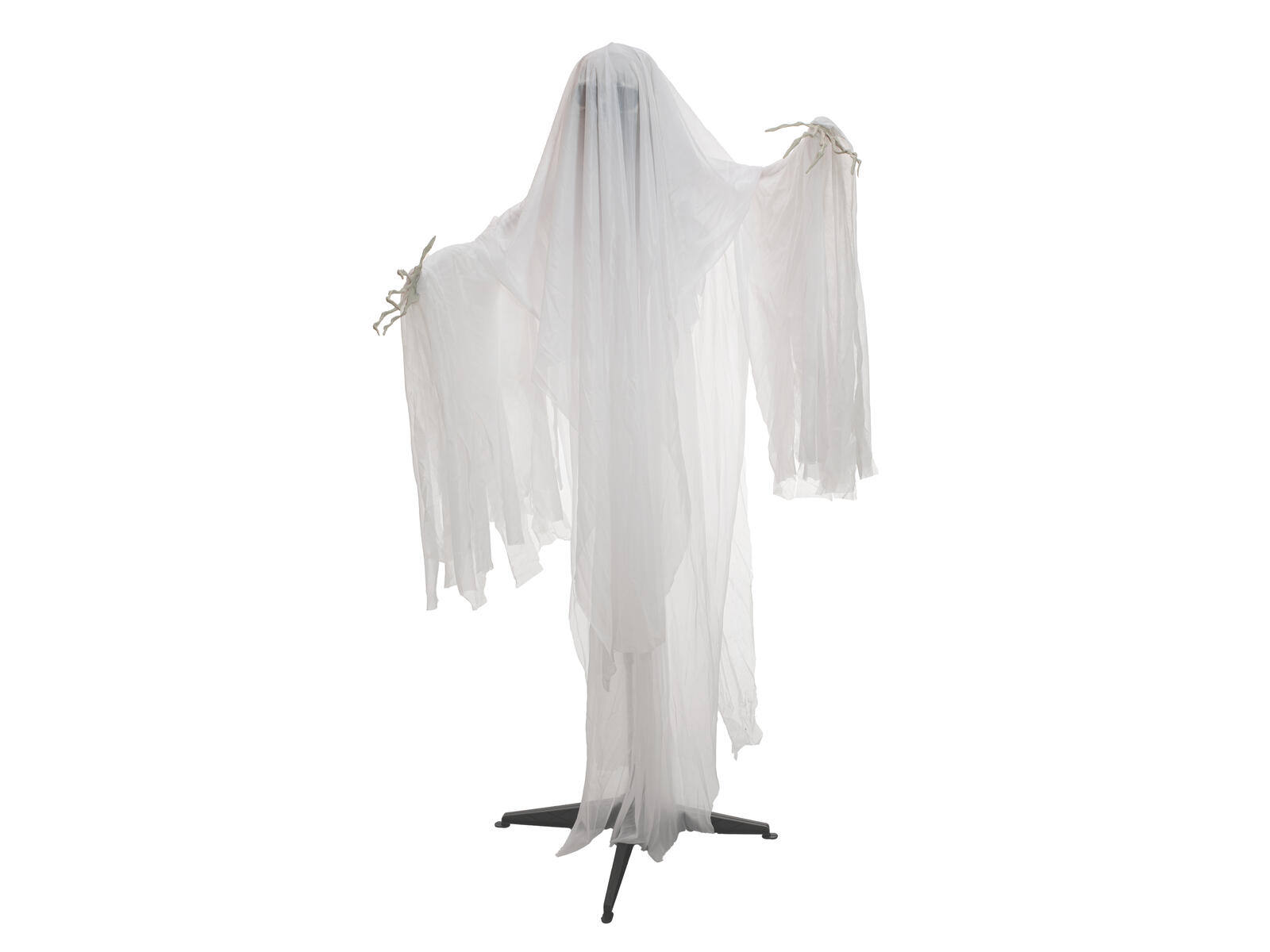 Valkoinen 170 cm korkea animoitu Halloween-aave jalustalla