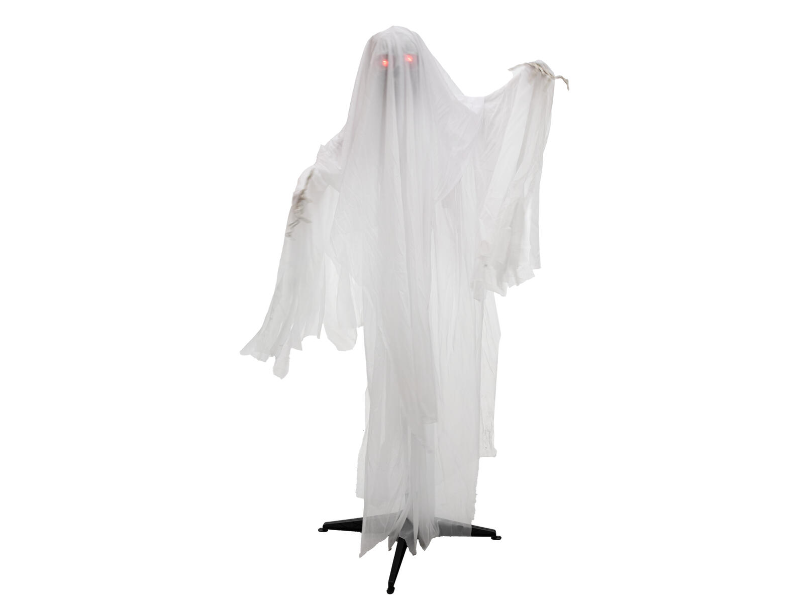 Valkoinen 170 cm korkea animoitu Halloween-aave jalustalla