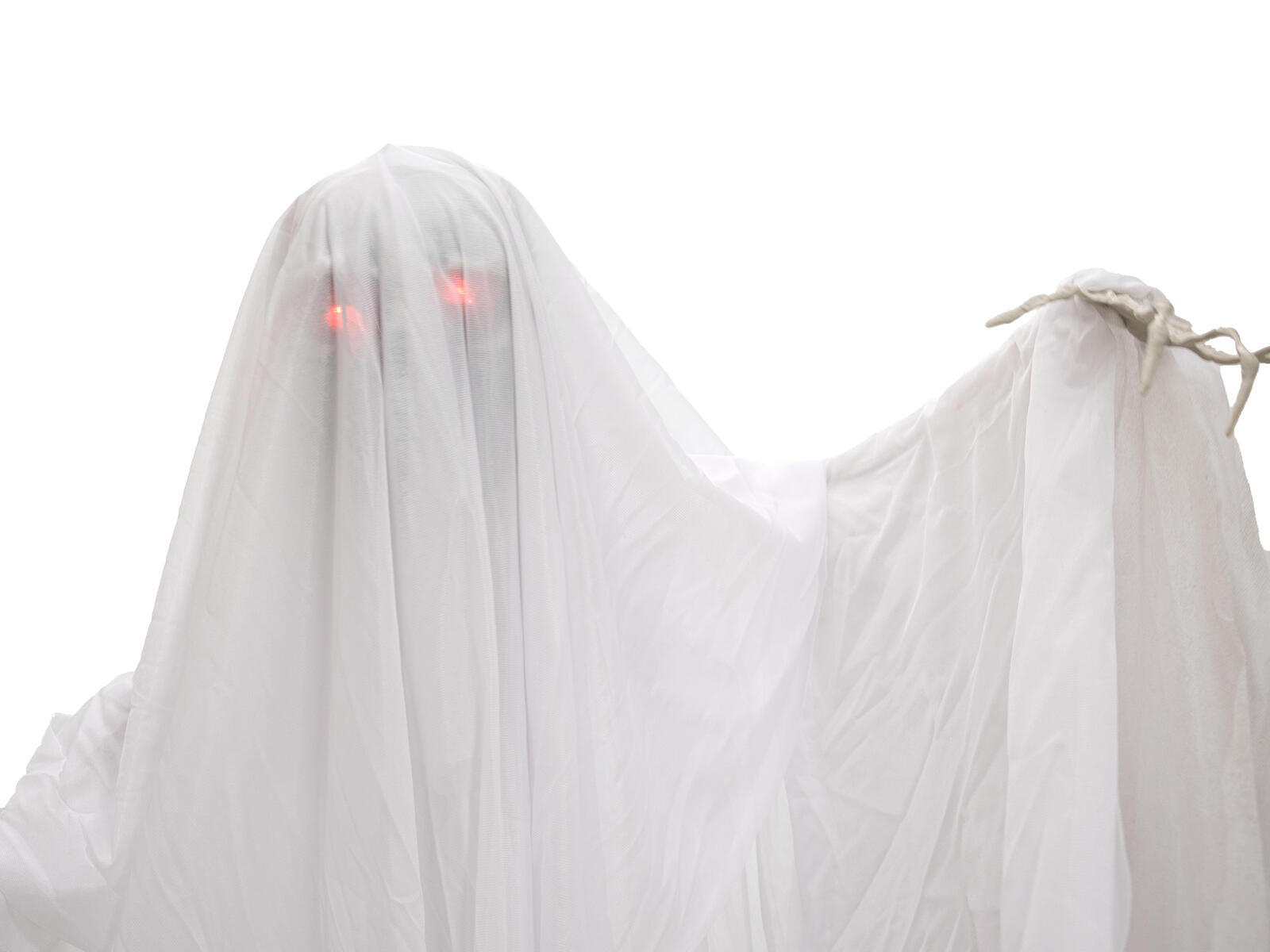 Valkoinen 170 cm korkea animoitu Halloween-aave jalustalla