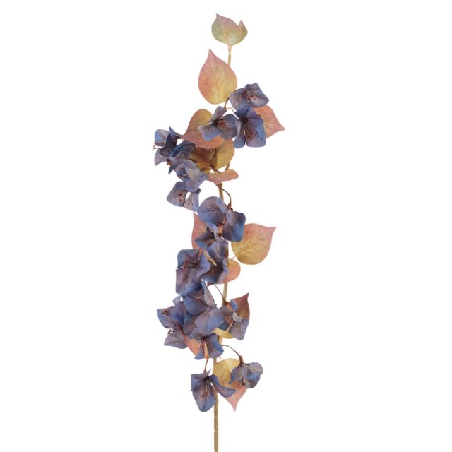 Sinisävyinen bougainvillean tekokukkaoksa, 76 cm