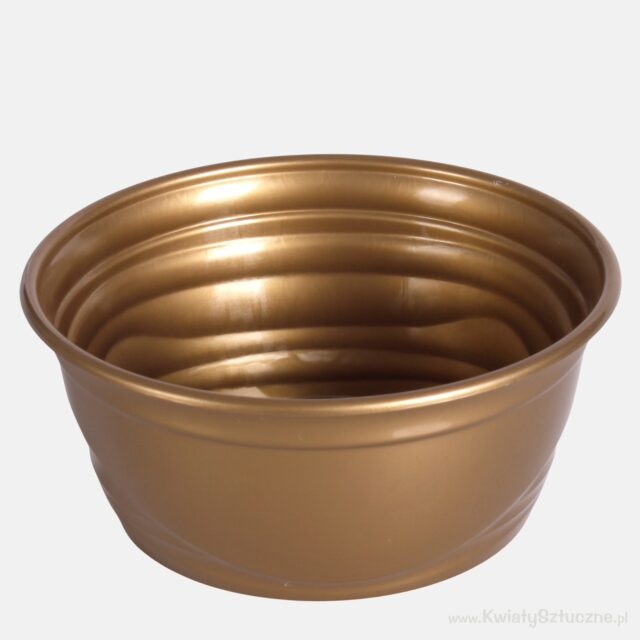 Kultainen muovinen istutuskulho 21 cm