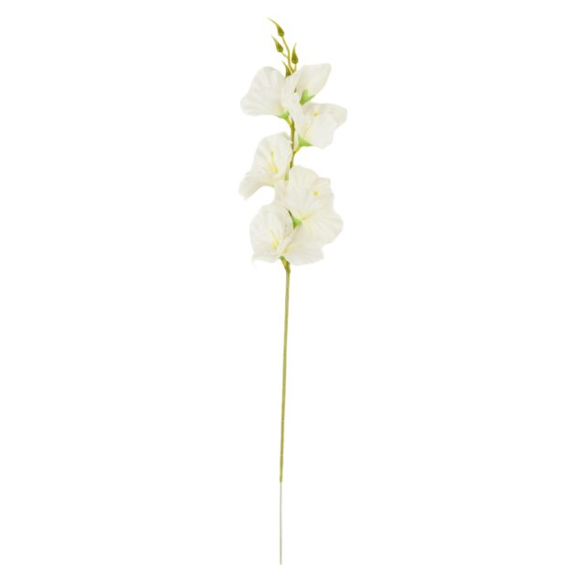 Kermanvärinen gladiolus-tekokukka pitkällä varrella