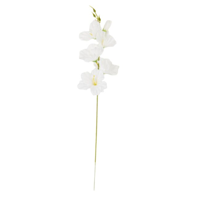 Valkoinen gladiolus-tekokukkaoksa 56 cm
