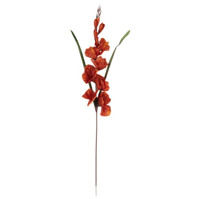 Oranssinruskea tekogladion oksa 80 cm