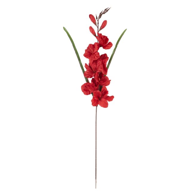 Punainen gladioluksen tekokukkaoksa, 80 cm