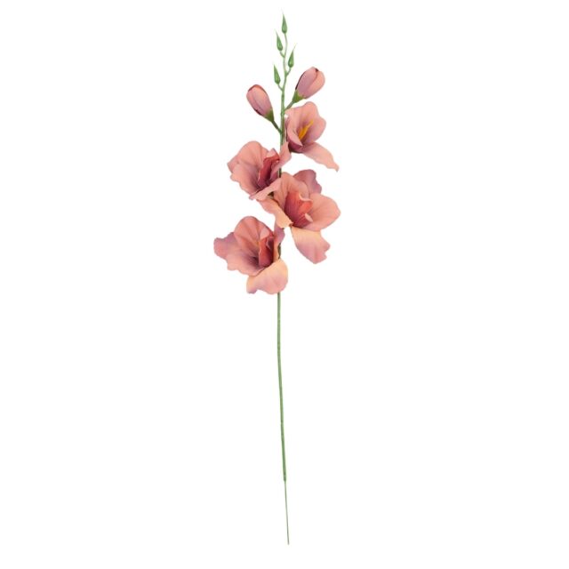 Vaaleanpunainen tekokukkagladiolin oksa 53 cm