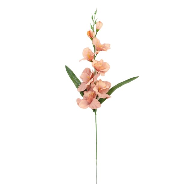 Persikanvärinen gladiolus-tekokukkaoksa 64 cm