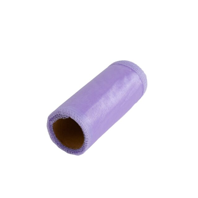 Vaaleanvioletti organzarulla 12 cm × 10 yd