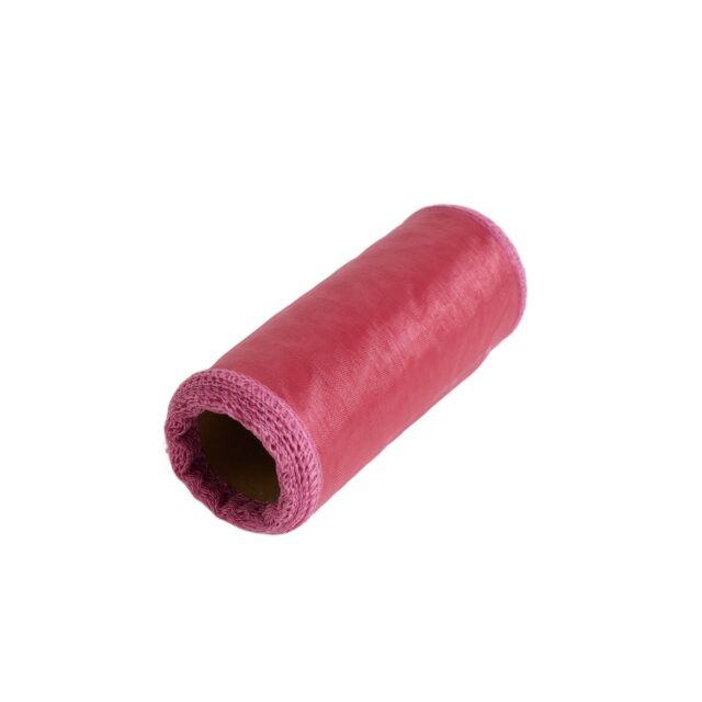Korallinvärinen organzarulla 12 cm × 10 yd